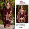 Bilqis B 215 A To D Velvet With Embroidery Pakistani Salwar Suits Suppliers In Surat
